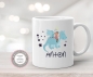 Preview: Emaille Becher Tasse Ritter Drache personalisiert mit Name Kindergarten Geburt Taufe Kindergartenkind Einschulung Geburtstag von Lüttentüddel®